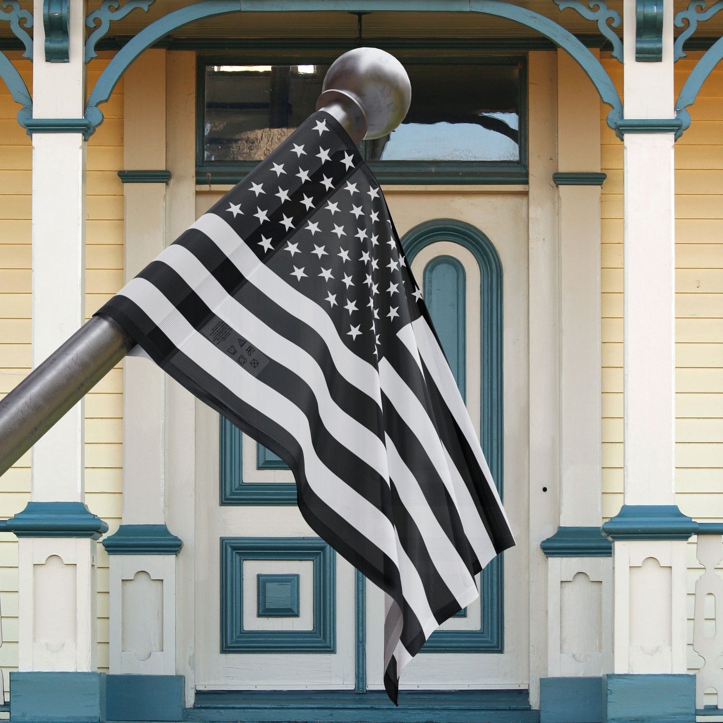 Black & White U.S.A. Flag