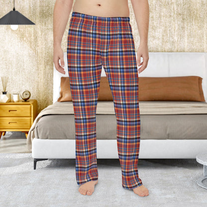 Men’s Red, Blue & Orange Ohio Plaid Pajama Pants