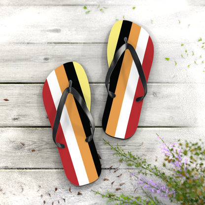 XL Black sole Mutogender Pride Flip Flops