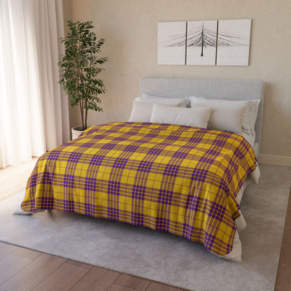 Plaid Intersex Pride Fleece Sherpa Blanket