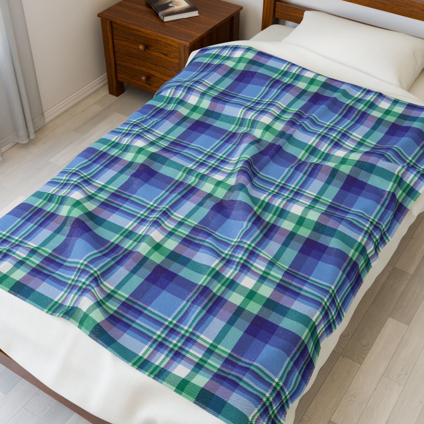 Gay Men Pride Plaid Velveteen Plush Blanket