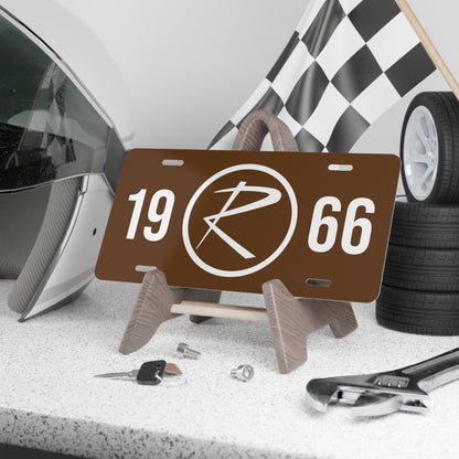 Rambler Logo White Year Brown Custom Vanity Plates