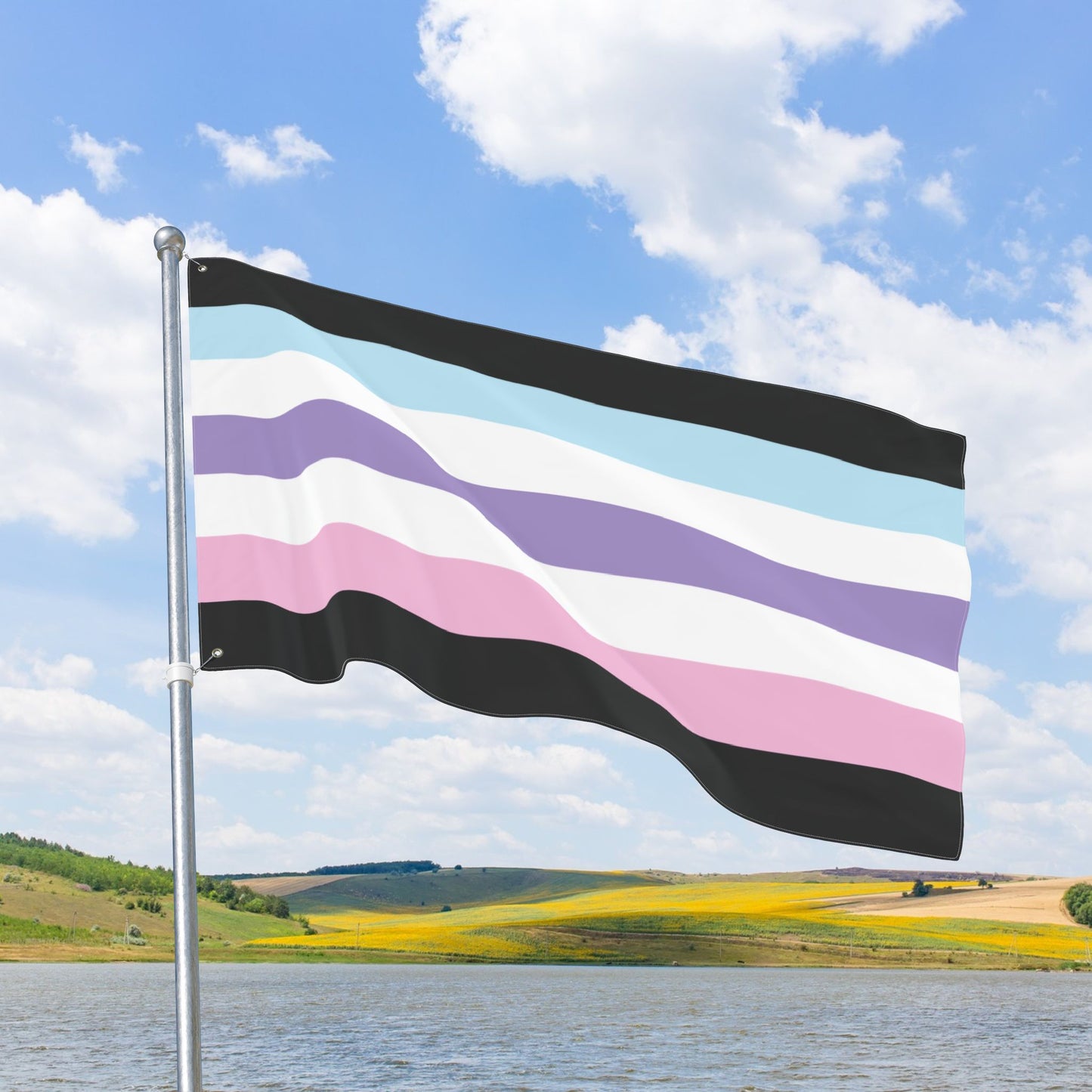 Androgyne Pride Pastel Flag with Grommets