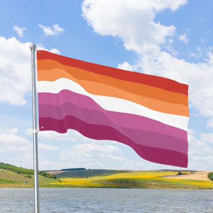 Lesbian Pride 7-Stripe Flag with Grommets