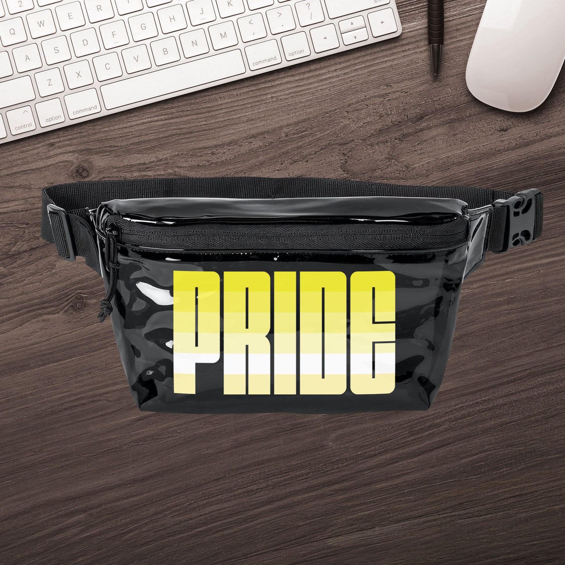One size Black Smoke Black Saturnic Pride Clear Fanny Pack