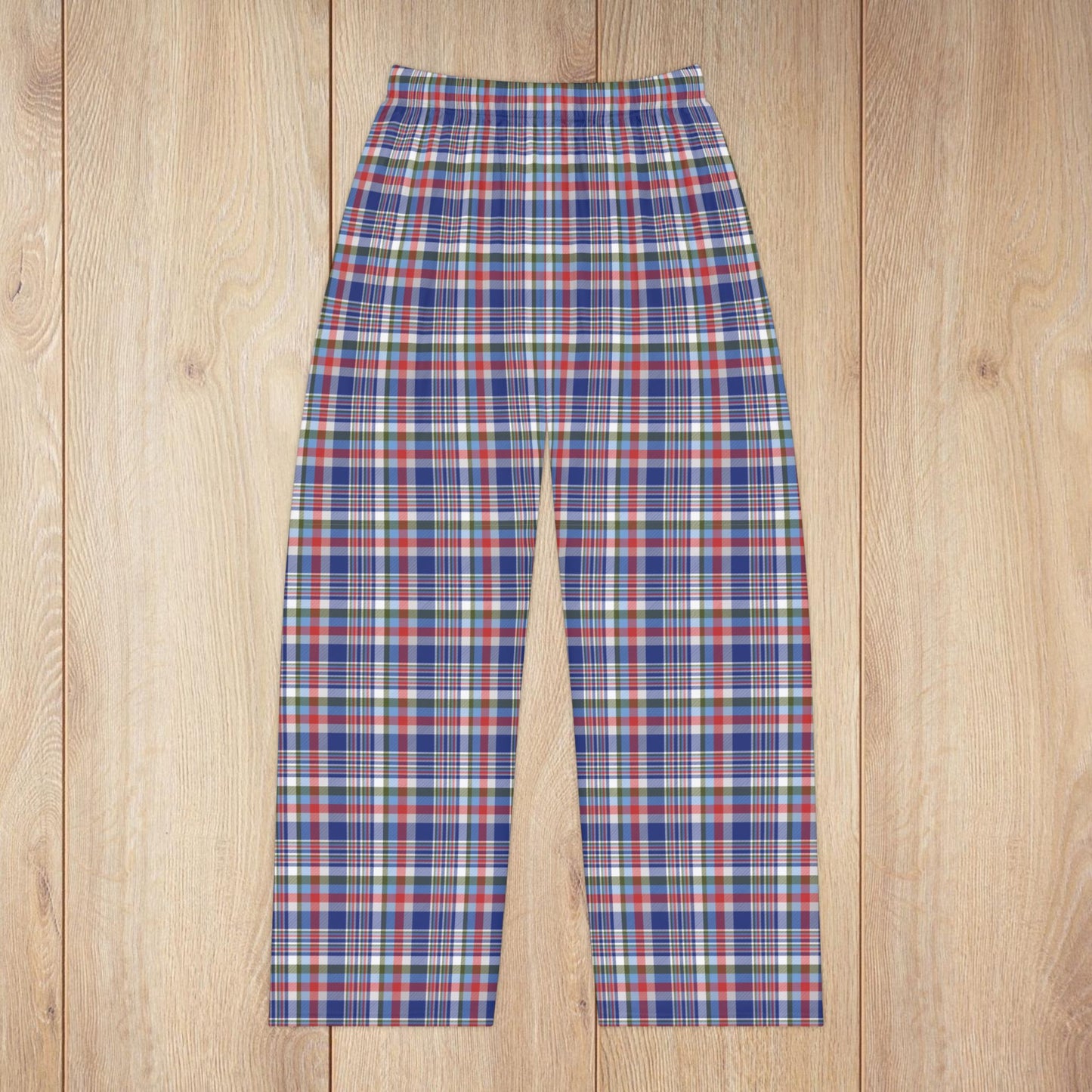 Women’s Christmas Red, White & Blue Chicago IL Plaid Pajama Pants