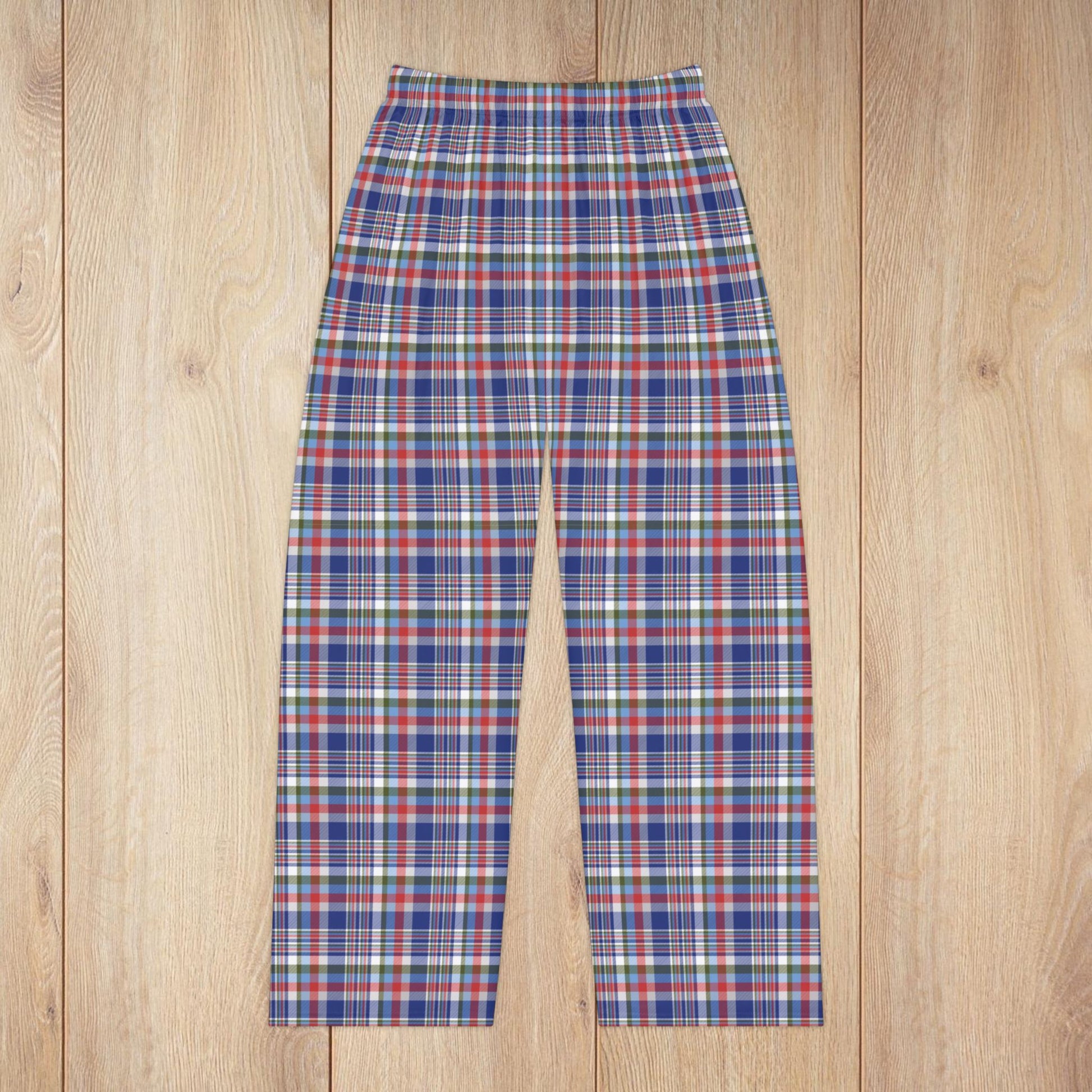 Women’s Christmas Red, White & Blue Chicago IL Plaid Pajama Pants