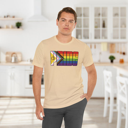 Intersex-Inclusive Rainbow Pride Tee, LGBTQIA+ Intersex Inclusive Pride Shirt, LGBTQ+ Rainbow Graphic T-Shirt, Apparel Gifts for LGBT Pride