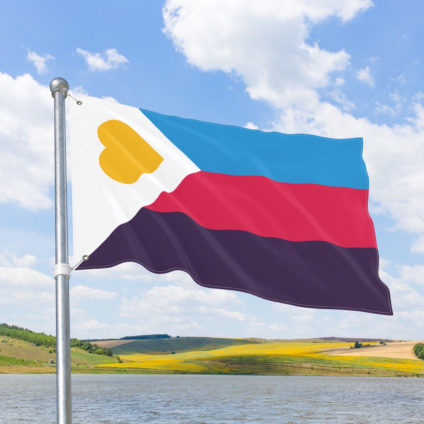 Polyamory Pride Flag with Grommets