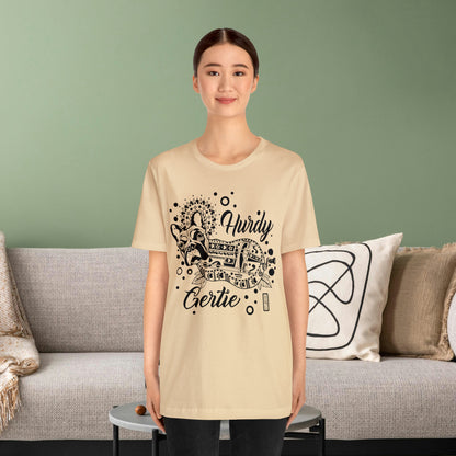 Hurdy Gertie Tee, Chemise Frenchton Dog Line Art