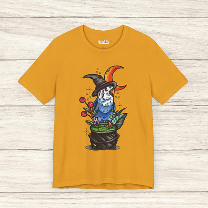 Lovebird Witch, Hand-Drawn & Hand-Colored Tee