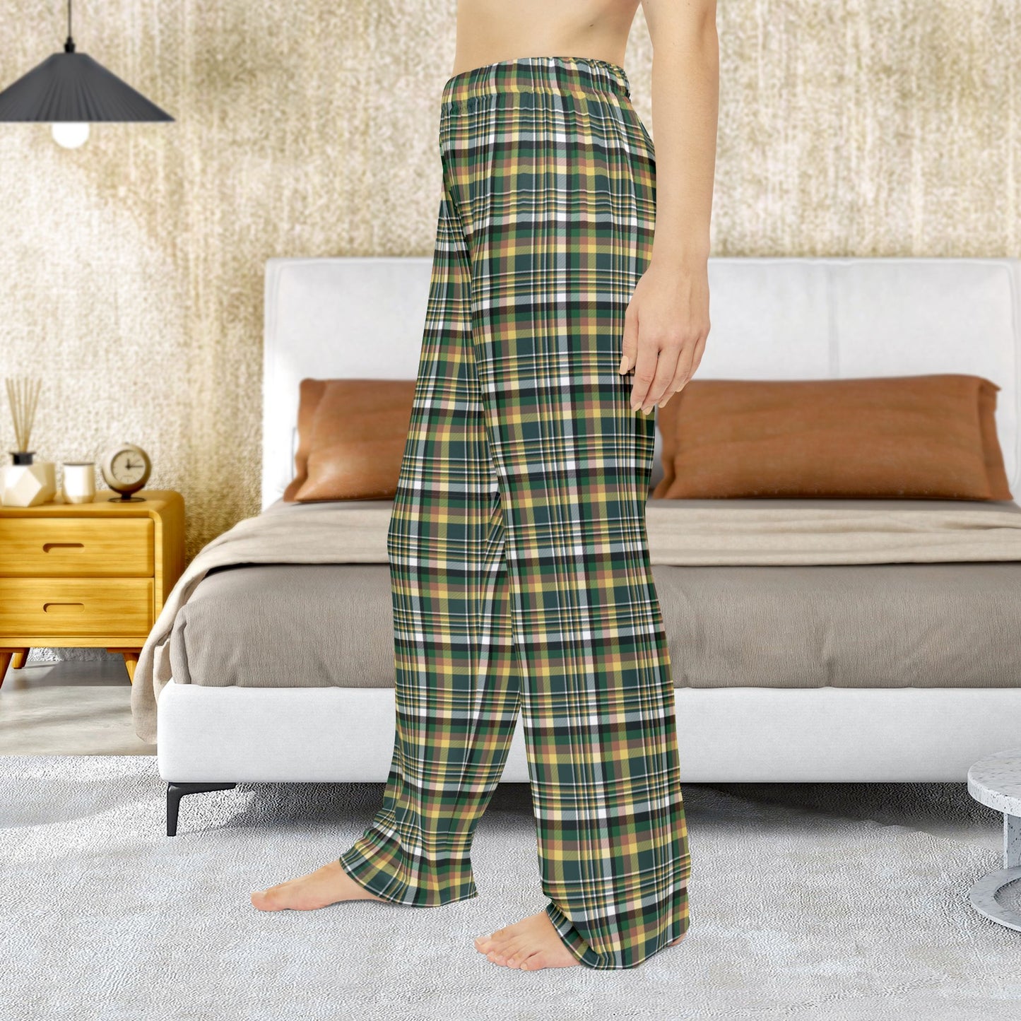 Women’s Green, White & Yellow Gurnee IL Pajama Pants