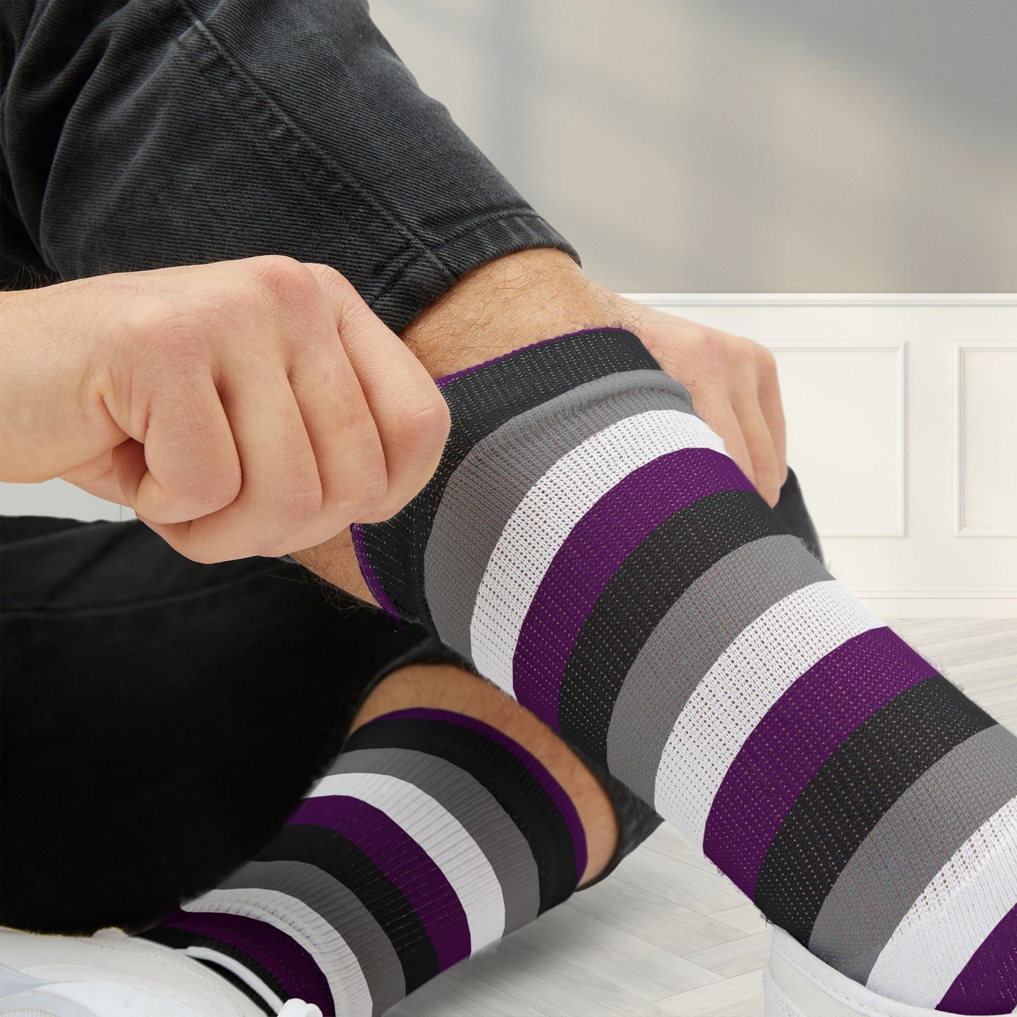 Asexual Pride Socks