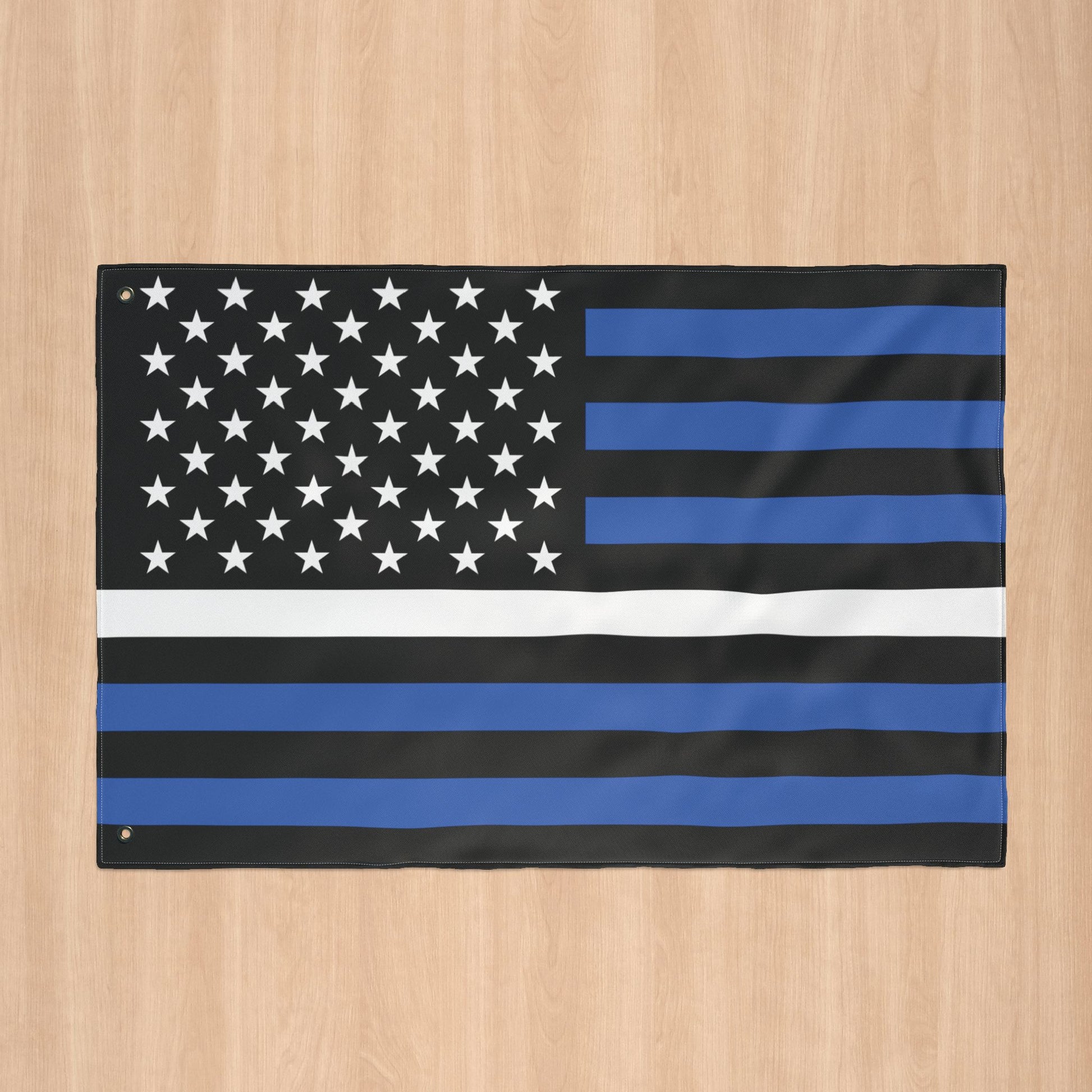 USA Thin White Line American Flag with Grommets