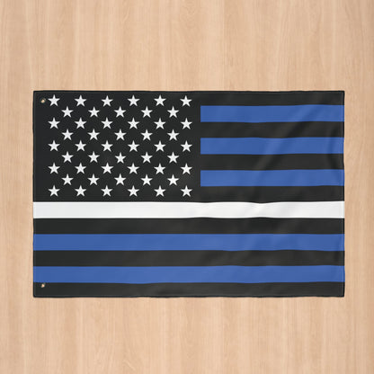 USA Thin White Line American Flag with Grommets