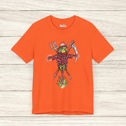 Scarecrow Lovebird, Hand-Drawn & Hand-Colored Tee