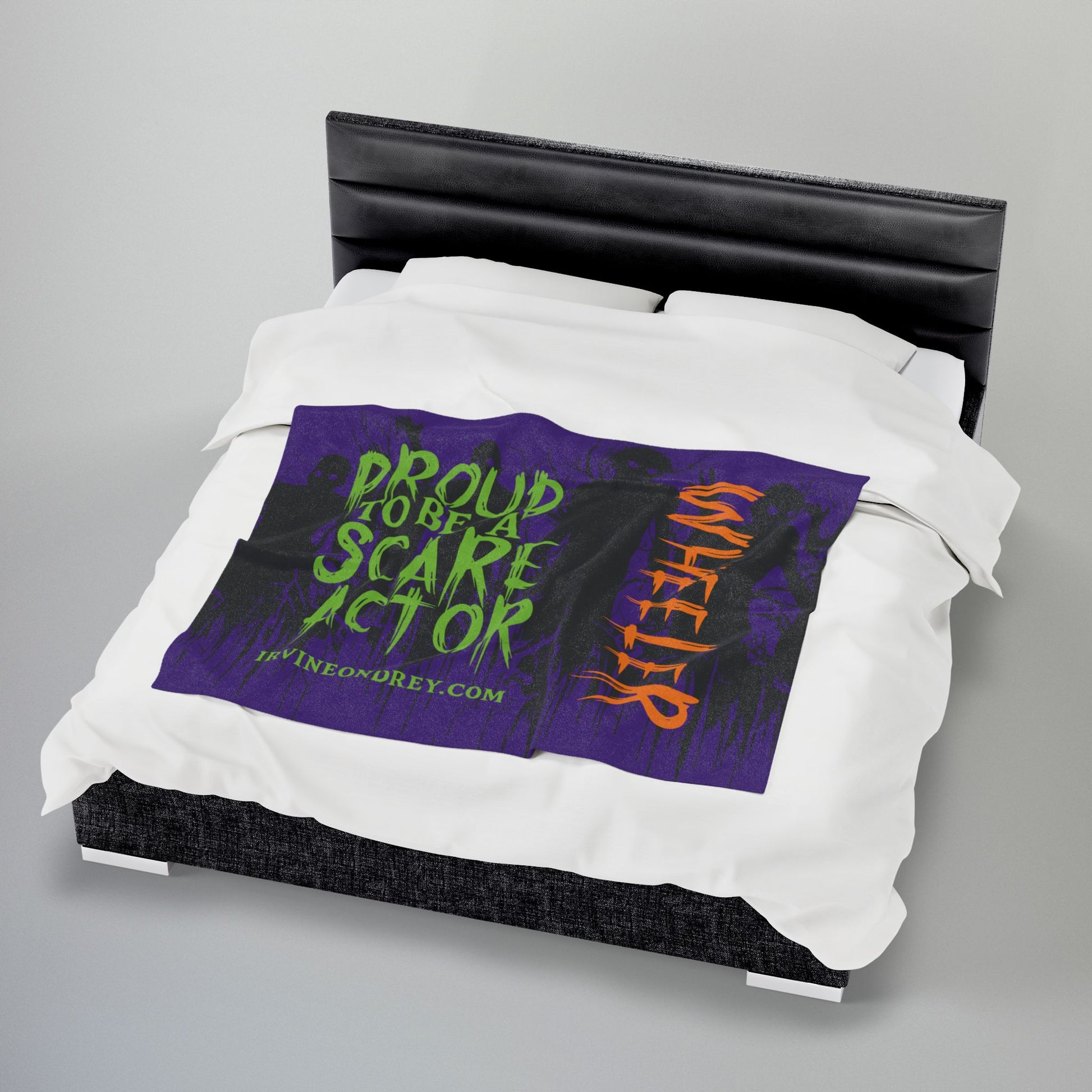 Proud to Be a Scare Actor Personalized Velveteen Plush Blanket