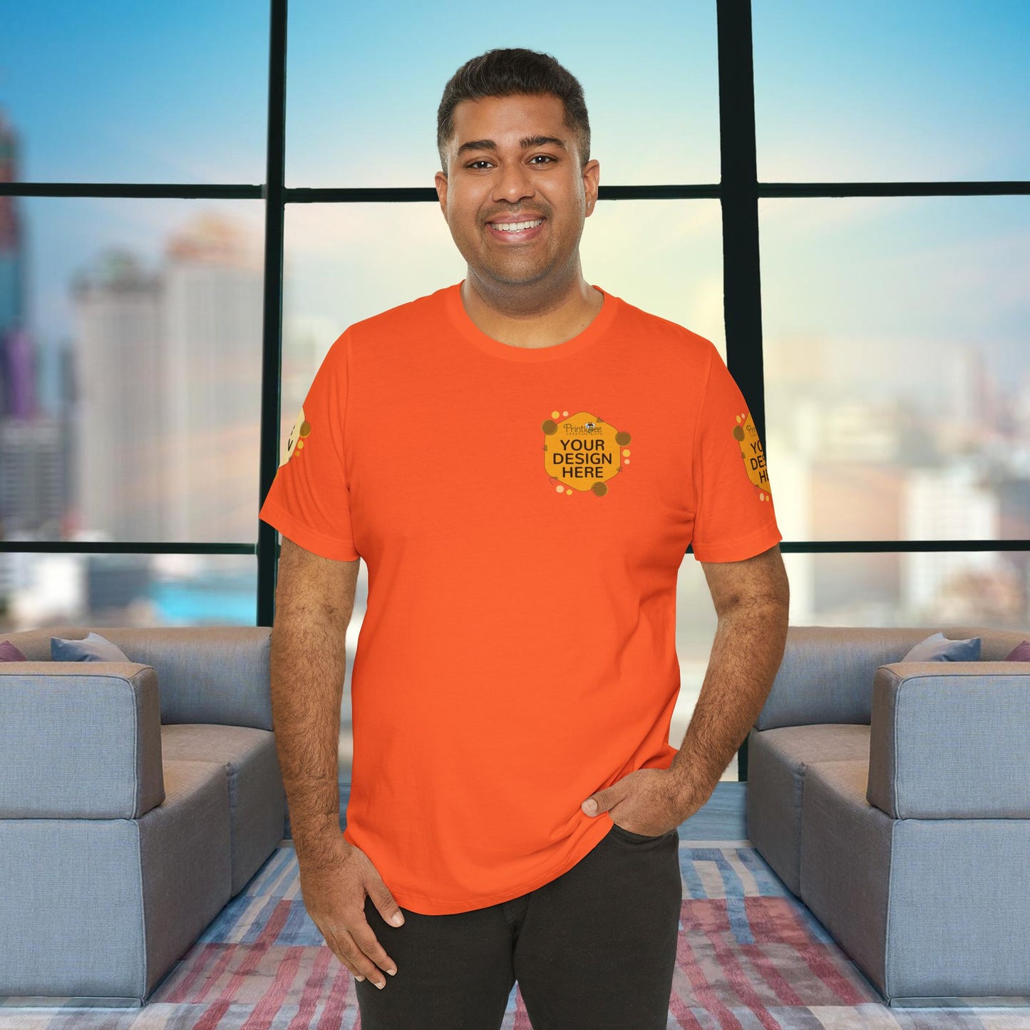 Orange Custom Orange, Yellow & Peach Tees for BELLA+CANVAS® 3001