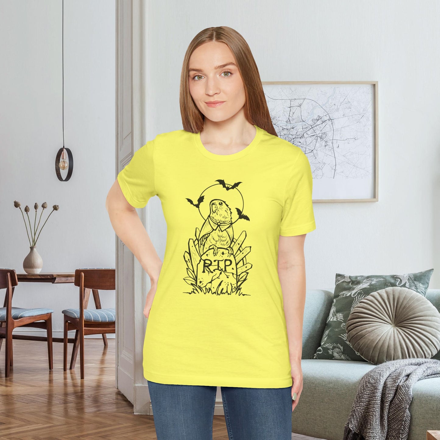 Vampire Lovebird, Line Art Tee