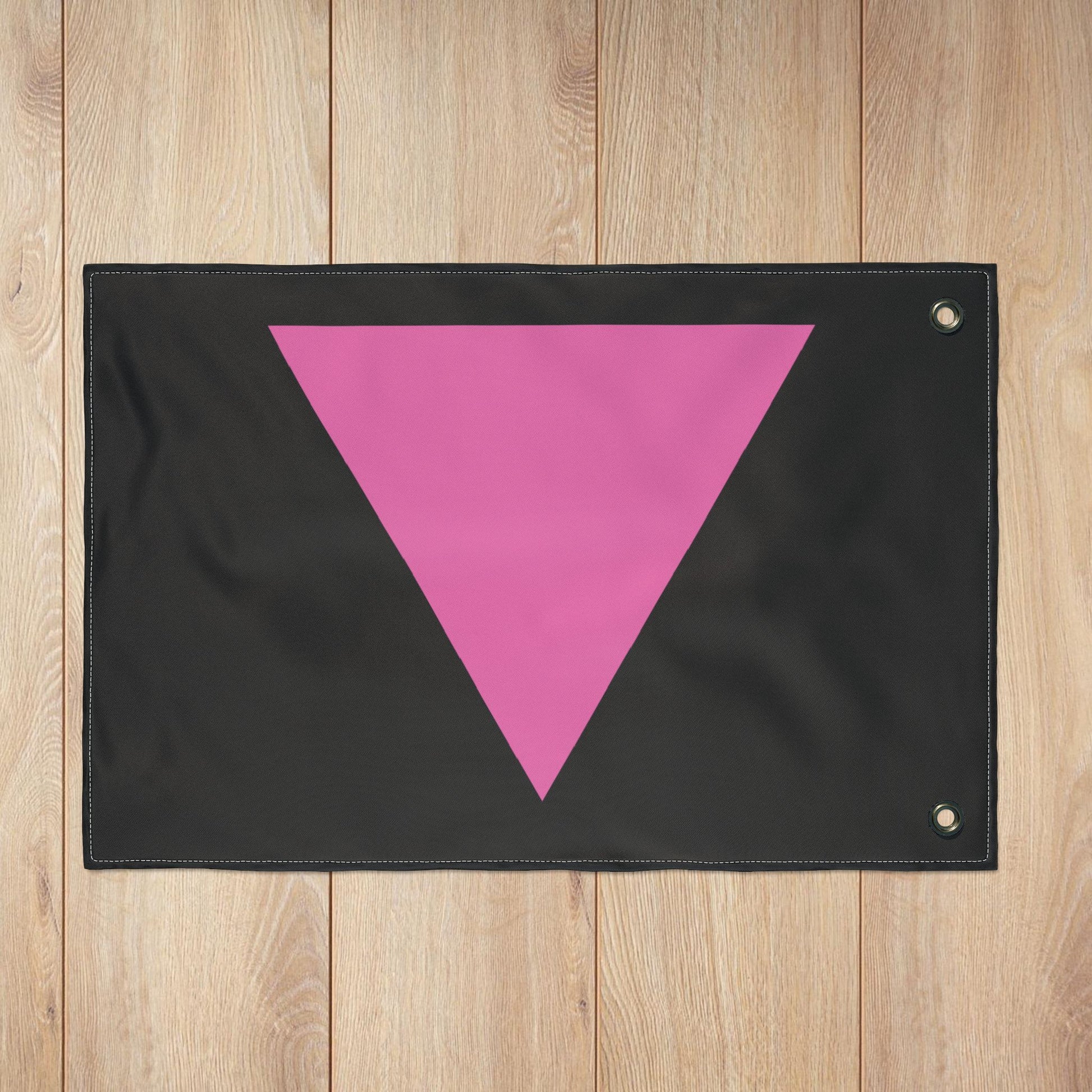Lesbian Pride Double-Sided Pink Triangle Flag with Grommets