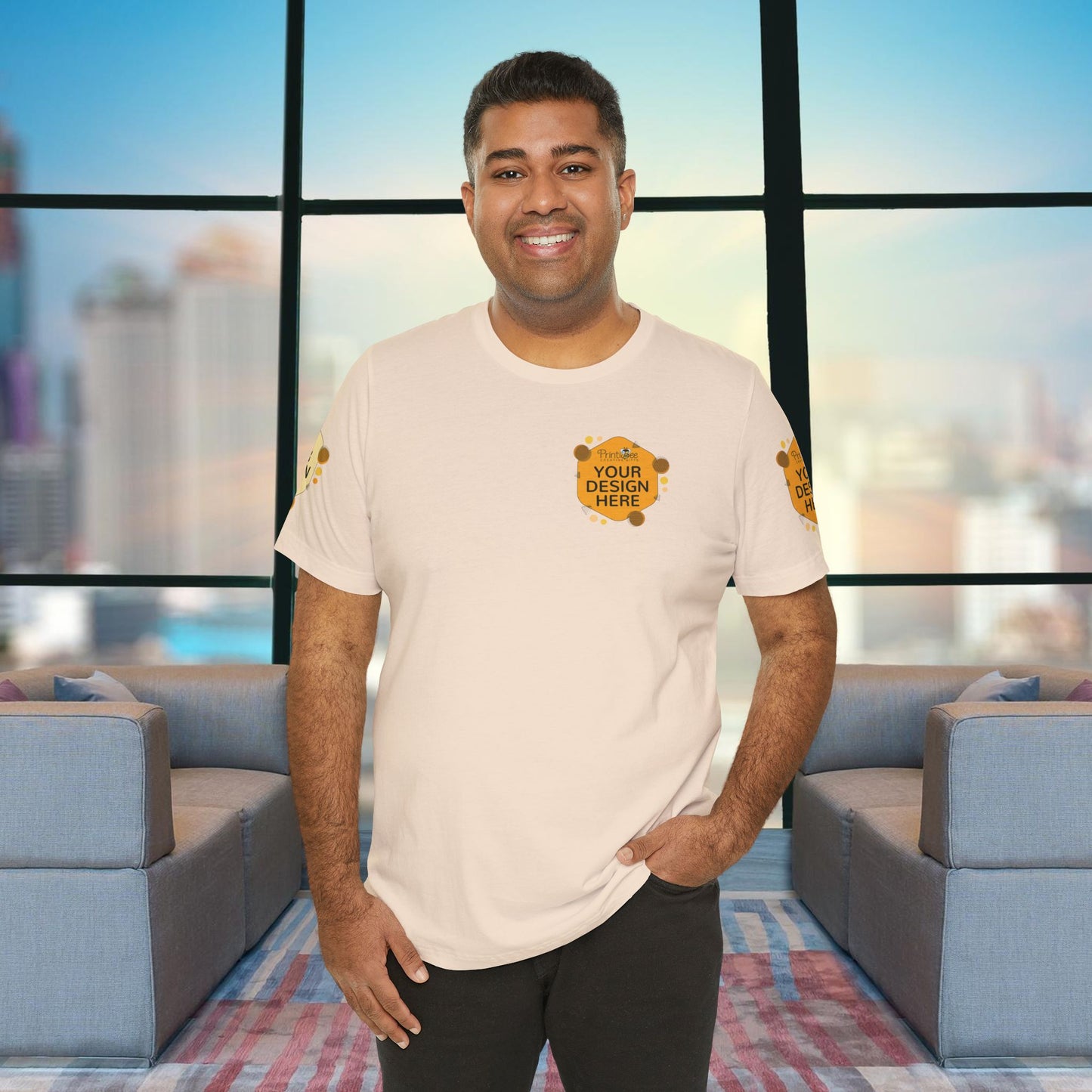 Soft Cream Custom Reds, Browns & Cream Tees for BELLA+CANVAS® 3001