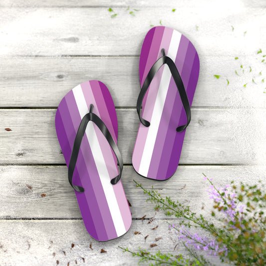 XL Black sole Femme Pride Flip Flops