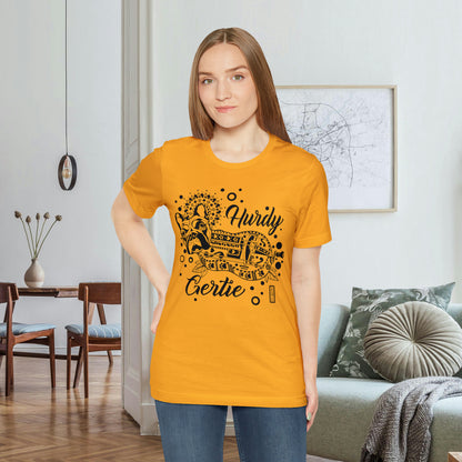 Hurdy Gertie Tee, Chemise Frenchton Dog Line Art