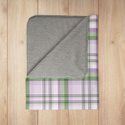 Genderqueer Pride Plaid Fleece Sherpa Blanket