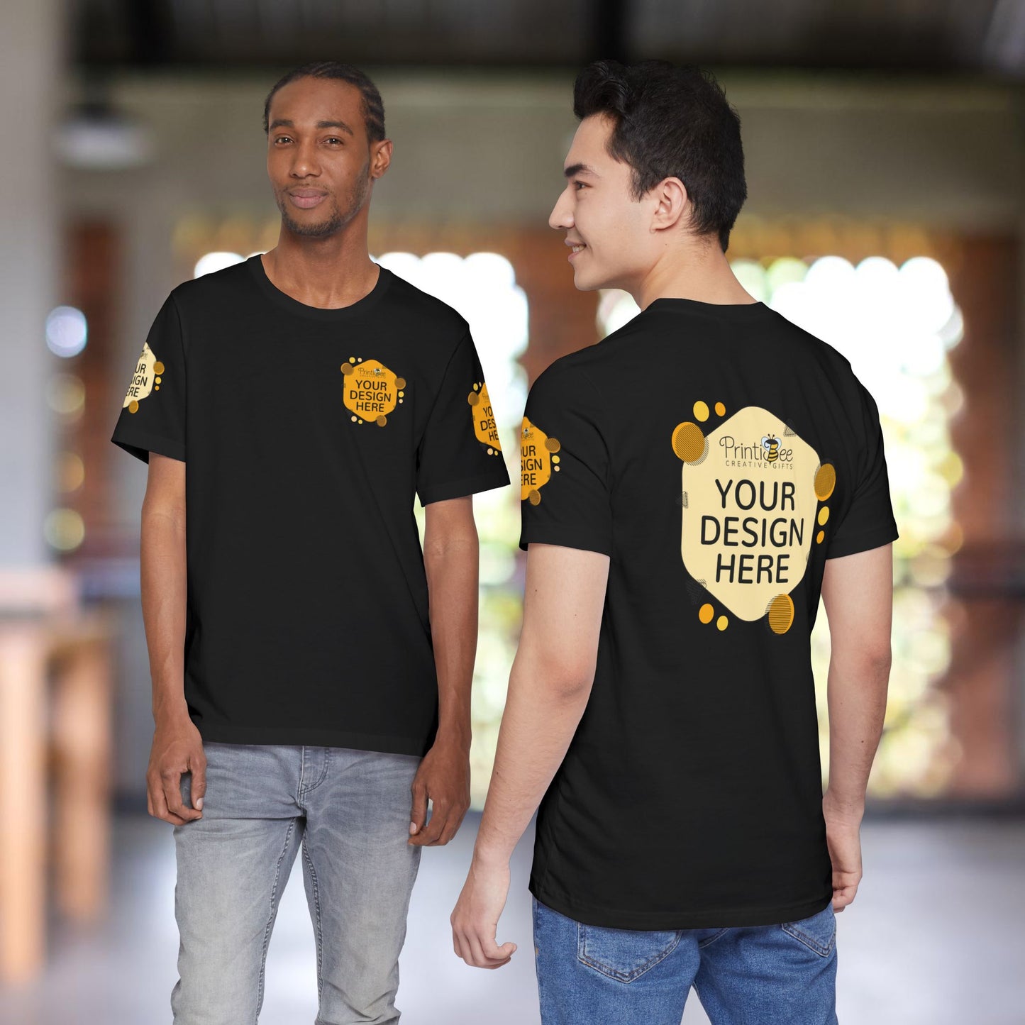 Custom White, Black & Grey Tees for BELLA+CANVAS® 3001