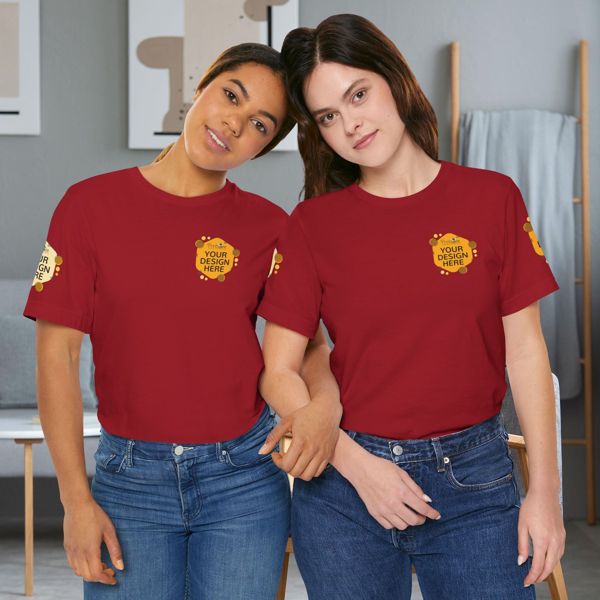 Custom Reds, Browns & Cream Tees for BELLA+CANVAS® 3001