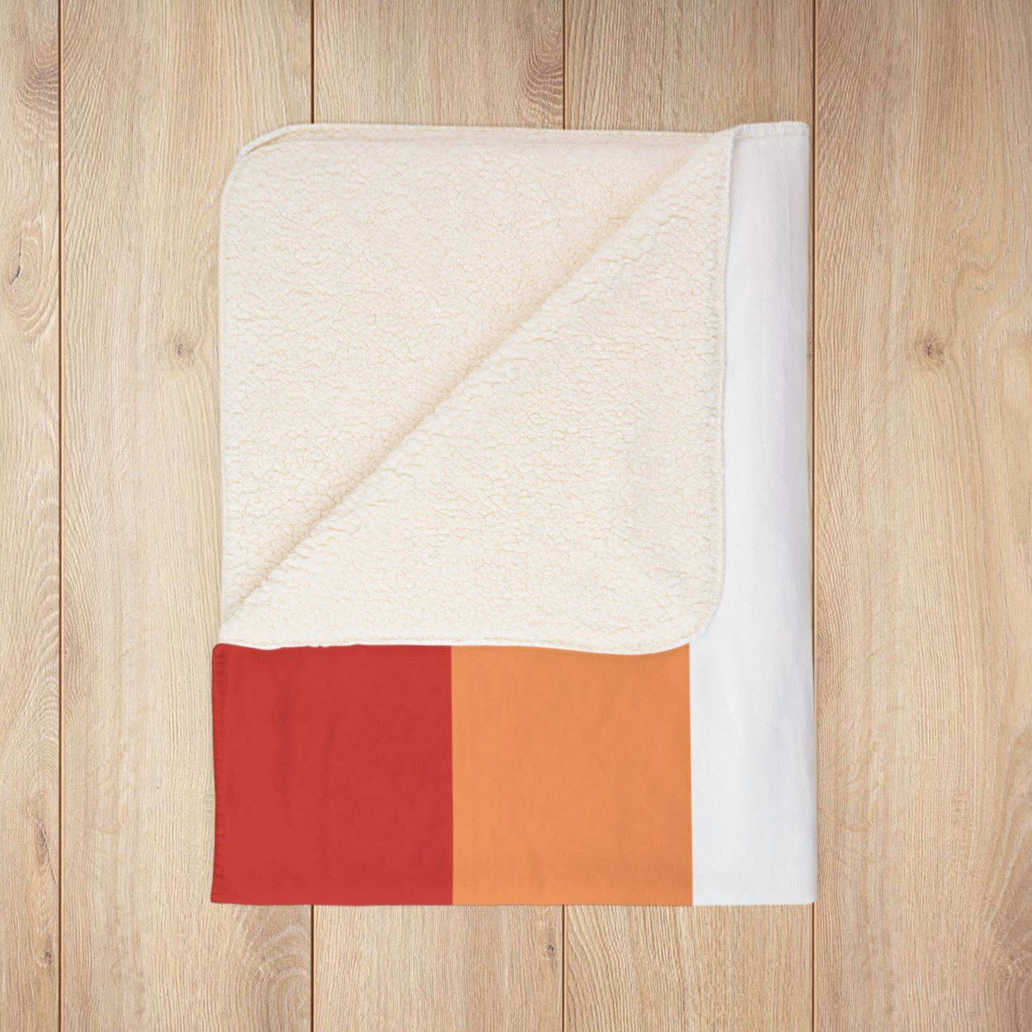 Lesbian Sunset Pride Flag Fleece Sherpa Blanket