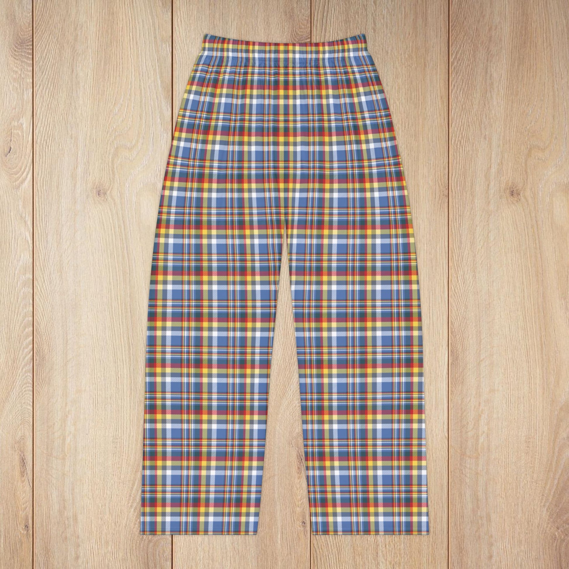 Women’s Blue, White, Yellow & Red Gurnee IL Pajama Pants