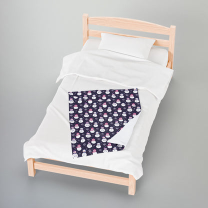 Omnisexual Pride Snowmen Velveteen Plush Blanket