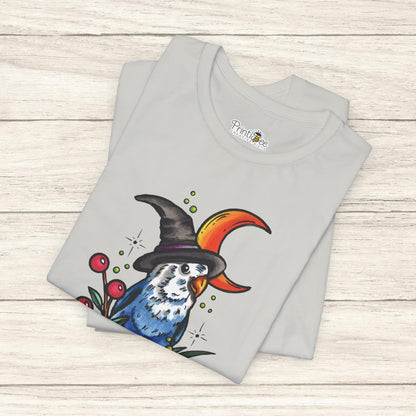 Lovebird Witch, Hand-Drawn & Hand-Colored Tee