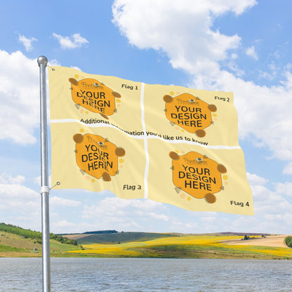 Custom 4 Flag Collage with Grommets