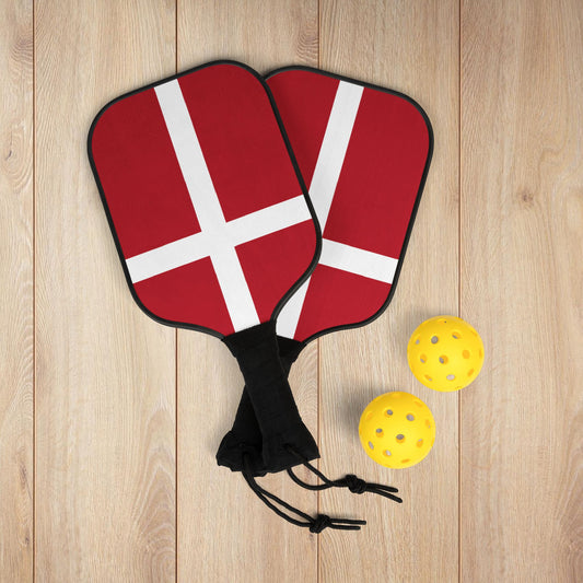 Denmark Flag Pickleball Kit