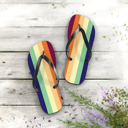 L Black sole Butchgender Pride Flip Flops