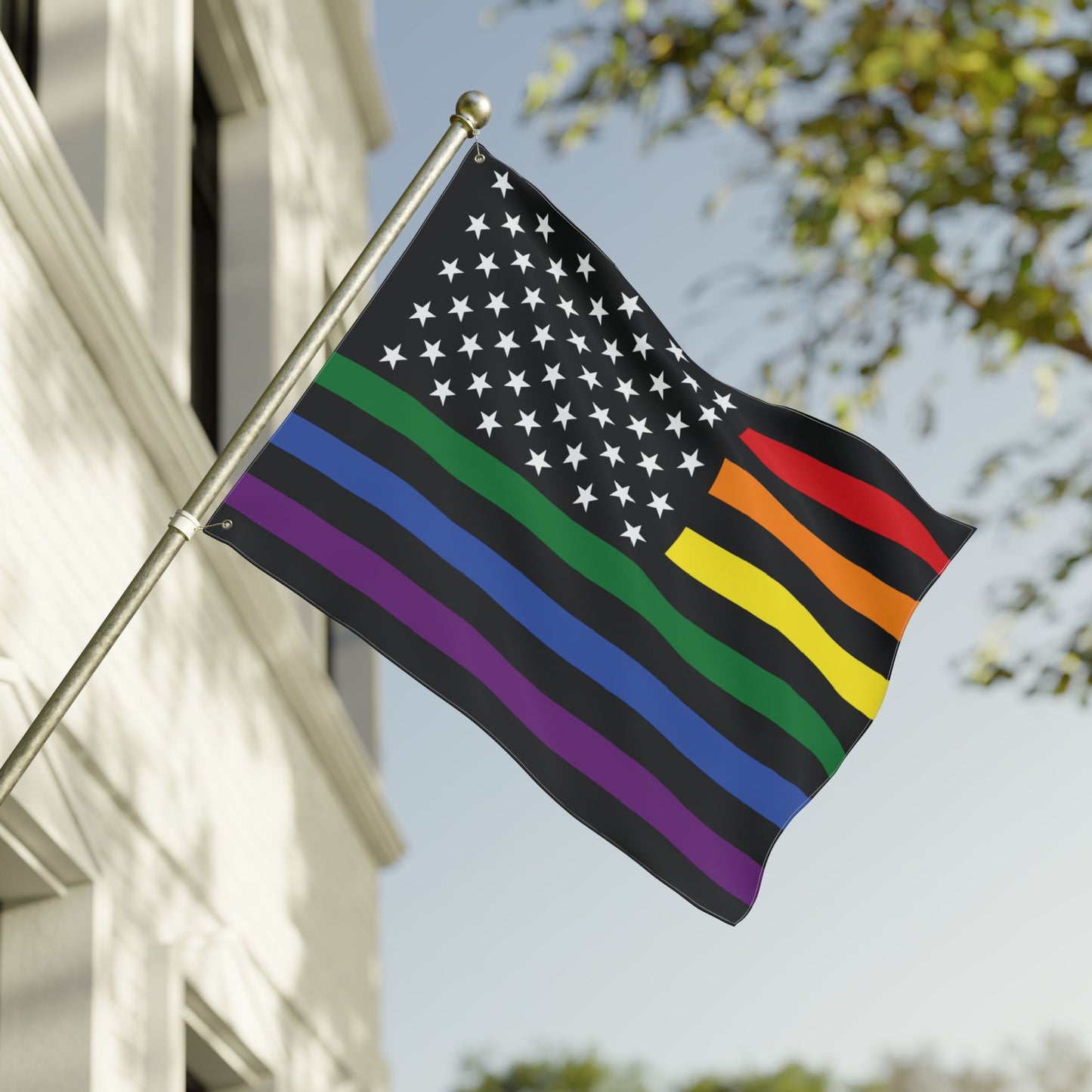 30'' × 40'' USA Rainbow Pride Flag with Grommets