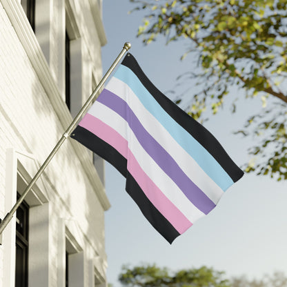 36'' × 60'' Androgyne Pride Pastel Flag with Grommets
