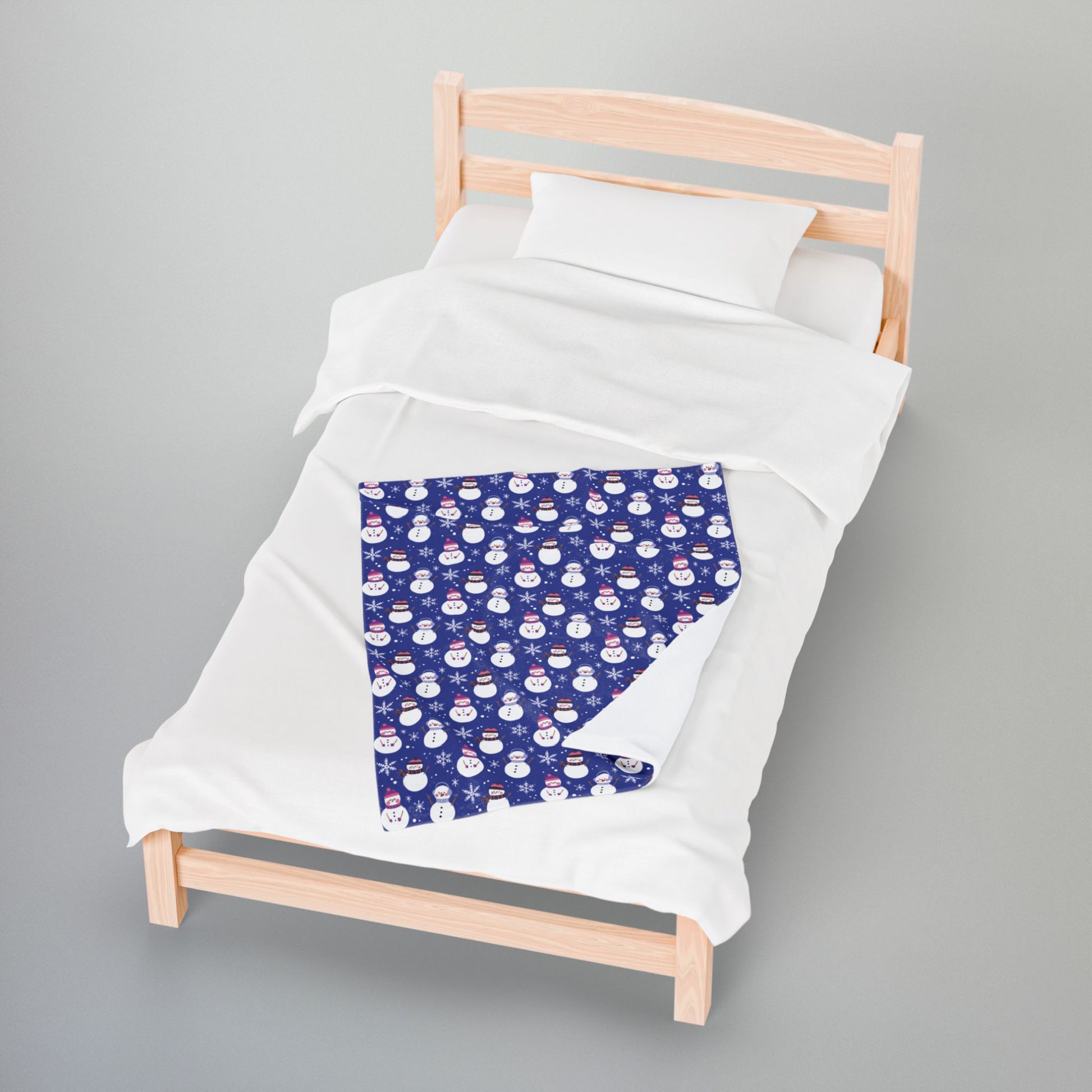 Genderfluid Pride Snowmen Velveteen Plush Blanket