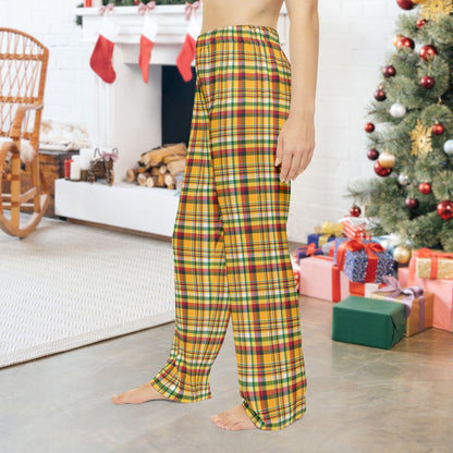 Women’s Christmas Green & Gold Green Bay WI Plaid Pajama Pants