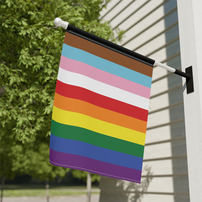 24.5'' × 32'' Rainbow 11-Stripe Rainbow for Trans and PoC Pride Garden Flag Banner