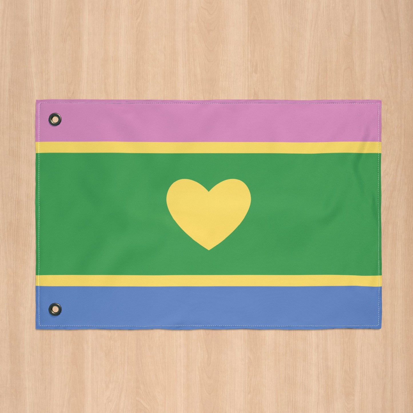 Polyromantic Pride Heart Flag with Grommets