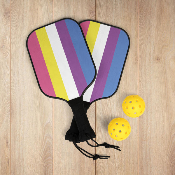 7.5'' × 15.5'' Bigender Pride Flag Pickleball Kit