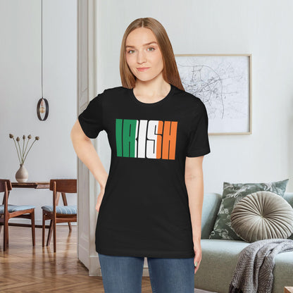 Black Irish Tee, Ireland Flag Shirt