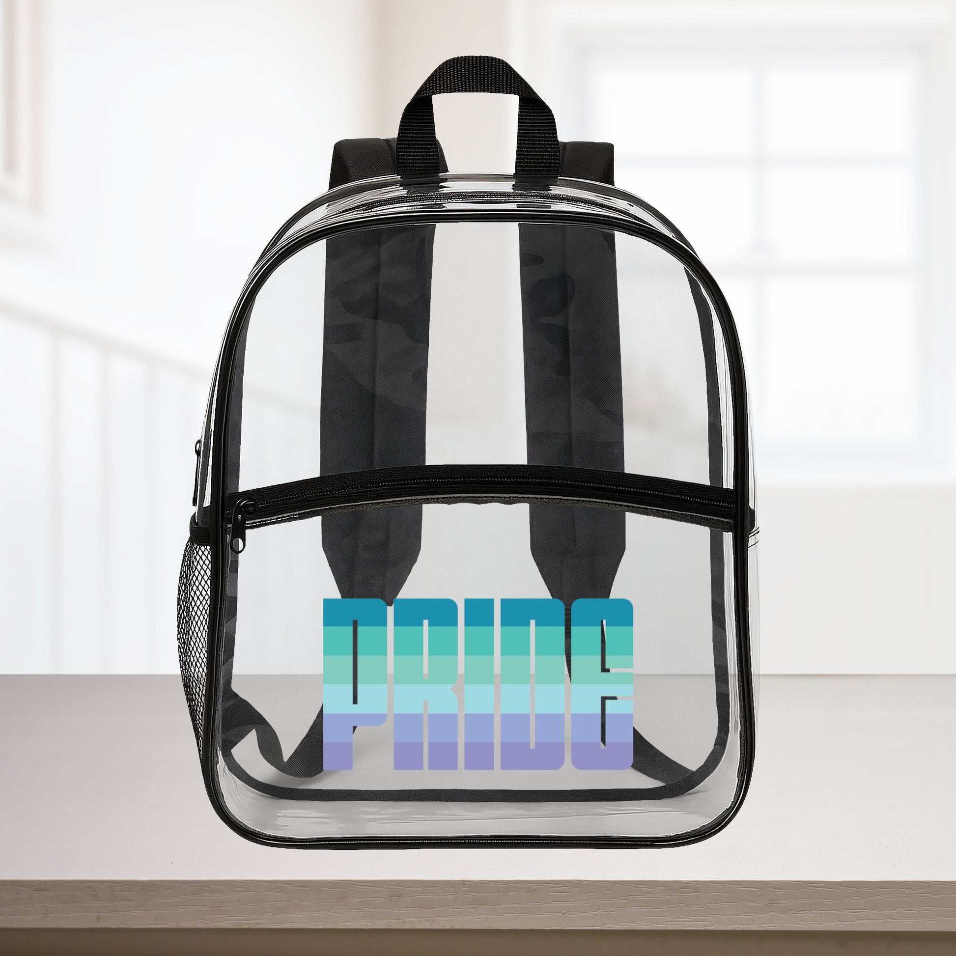Clear Black One size Neptunic Pride 15"×12" Clear Backpack