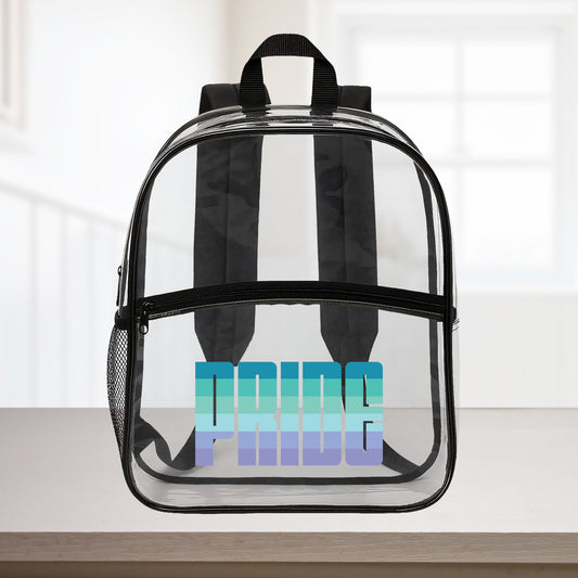 Clear Black One size Neptunic Pride 15"×12" Clear Backpack
