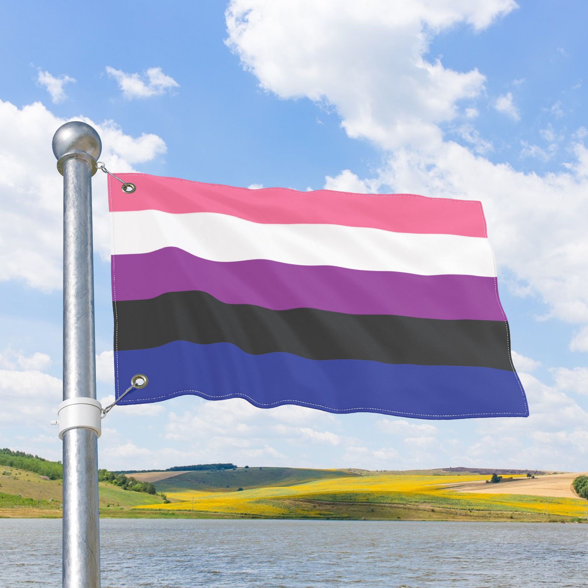 Genderfluid Pride Flag with Grommets
