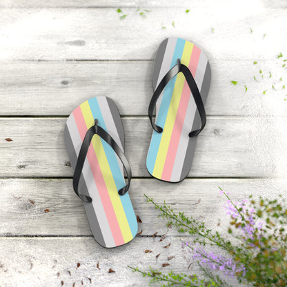 M Black sole Demiflux Pride Flip Flops
