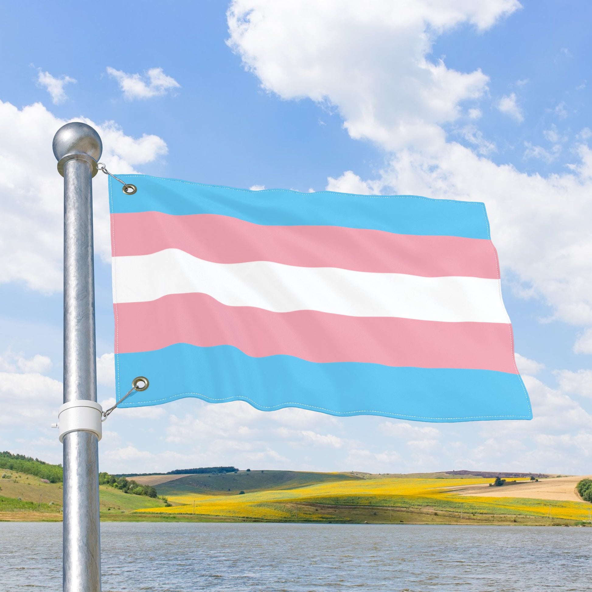 Transgender Pride Flag with Grommets